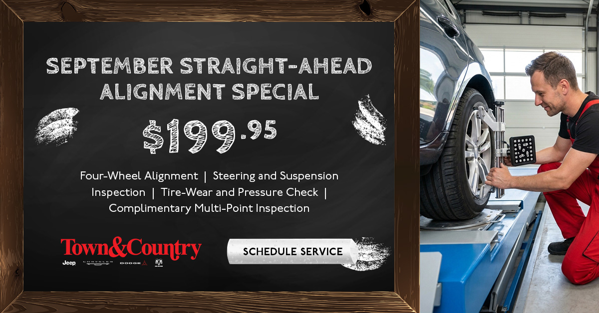 September Straight-Ahead Alignment Special, $199.95